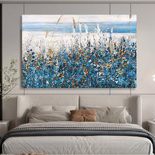 Load image into Gallery viewer, “Seaside Wildflowers” - Abstract Acrylic Depicting Coastal Flora, Suits Beach House and Sunroom DLZ203