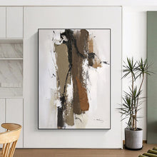 Load image into Gallery viewer, Large - Scale Earth - Toned Textured Abstract Painting - Ideal for Rustic Living Room & Art Gallery Display LargeART0794