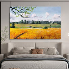 Load image into Gallery viewer, “Rural Serenity” - Realistic - style Abstract Acrylic of a Countryside, For Farmhouse and Patio DLZ208