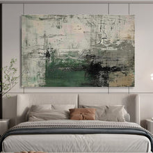 Load image into Gallery viewer, Grey - Green Textured Abstract Painting for Industrial Loft & Modern Art Studio DKH151