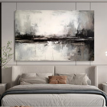 Load image into Gallery viewer, Monochrome Moody Landscape Abstract Painting On Canvas DKH342