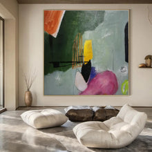 Load image into Gallery viewer, Color - Blocked Abstract Painting - Perfect for Eclectic Home Office & Bold Dining Area LargeART1405