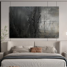 Load image into Gallery viewer, Dark Textured Abstract Painting for Industrial Loft & Edgy Studio DKH150