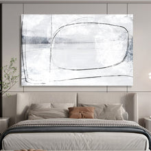 Load image into Gallery viewer, Linear Gray Abstract Landscape Abstract acrylic painting DLZ140