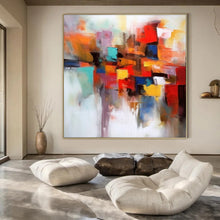 Load image into Gallery viewer, Color - Blocked Abstract Art for Modern Dining Room & Art - loving Bedroom LargeART0925