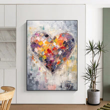 Load image into Gallery viewer, Colorful Heart Abstract Painting, Suited for Romantic Bedroom & Art - Centric Gallery LargeART1840
