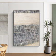 Load image into Gallery viewer, Custom Large Gray Textured Waves - Great for Industrial - Chic Café & Minimalist Art Studio LargeART0729