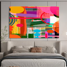 Load image into Gallery viewer, Bold Color Block Abstract Art for Modern Living Room & Trendy Office DKH082