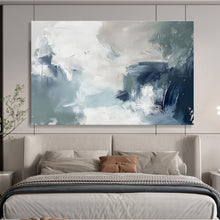 Load image into Gallery viewer, Cool - Toned Abstract Painting for Coastal Home & Serene Study DKH236
