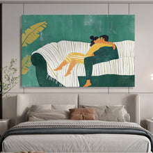 Load image into Gallery viewer, Cozy Couple Abstract Painting for Bohemian Bedroom & Intimate Café DKH232
