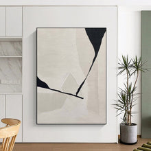 Load image into Gallery viewer, Geometric Abstract Art, Monochromatic Minimalist Painting for Modern Living Room & Contemporary Office LargeART2249