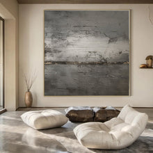 Load image into Gallery viewer, Gray Textured Abstract Painting, Perfect for Industrial - Style Loft & Calming Bedroom LargeART1365
