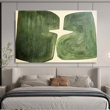 Load image into Gallery viewer, Dual Green Forms Abstract Painting DKH529