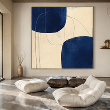 Load image into Gallery viewer, Deep - Blue Shaped Abstract Acrylic Art, Great for Sophisticated Library & Modern Office Lounge LargeART1062