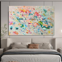 Load image into Gallery viewer, Whimsical Color Explosion Abstract Art for Trendy Teen Room & Creative Studio DKH059