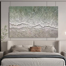 Load image into Gallery viewer, Hand - painted Aerial Beach Wave Acrylic Art for Coastal Home Office Decor LargeART1667