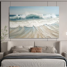 Load image into Gallery viewer, Textured Sea Wave - Coastal Living Room Art LargeART1545
