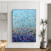 Load image into Gallery viewer, Blue - Toned Abstract Mosaic - Ideal for Home Office & Meditation Space LargeART2349