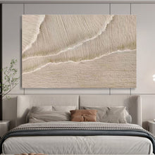 Load image into Gallery viewer, Textured Beige Abstract Art for Rustic Bedroom & Cozy Reading Nook DKH095