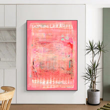 Load image into Gallery viewer, Pink Collage Abstract Painting, Ideal for Girly Bedroom & Art - Themed Bridal Suite LargeART1863