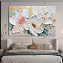 Load image into Gallery viewer, 3D Textured Floral Abstract Painting on Canvas - “Elegant Blooms” DKH712
