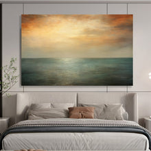 Load image into Gallery viewer, Ethereal Sea & Sunset Warm Hues & Calming Horizon on Canvas DLZ010