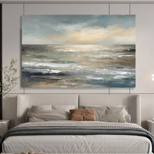 Load image into Gallery viewer, Misty Sea Abstract - Calm Living Room Art LargeART1548