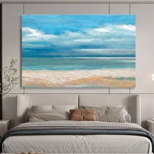 Load image into Gallery viewer, Calm Beach Scene Abstract Painting on Canvas - “Serene Shore” DKH638