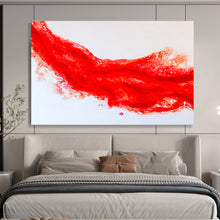 Load image into Gallery viewer, Bold Red Abstract Painting on Canvas DKH568