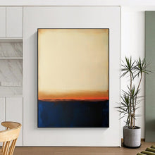 Load image into Gallery viewer, Beige, Orange & Blue Color - Blocked Abstract (Soft) LargeART1951