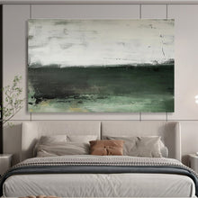 Load image into Gallery viewer, Minimalist Gray - Green Abstract Painting for Calm Study & Scandinavian - Style Bedroom DKH264