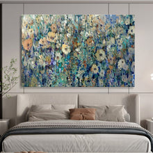 Load image into Gallery viewer, Wildflower Field “Dreamy Meadow” Painting on Canvas, Ethereal Landscape Art DKH897