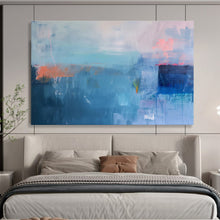 Load image into Gallery viewer, Layered Blue - Toned Abstract Painting DKH478
