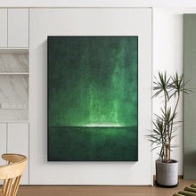 Load image into Gallery viewer, Dark Green Abstract Painting, Suited for Moody Home Office & Modern Art Gallery LargeART1891