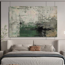 Load image into Gallery viewer, Grey & Green Abstract - Modern Home Office Art LargeART1577