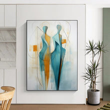 Load image into Gallery viewer, Abstract Spiritual Figure Art, Minimalist Line - Art Painting for Serene Bedroom & Art Gallery LargeART2234
