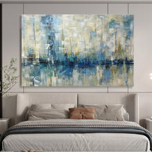 Load image into Gallery viewer, Muted - Toned Abstract Marina for Serene Bedroom & Coastal - Inspired Library DKH166