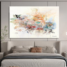 Load image into Gallery viewer, Whimsical Floral Fusion Abstract Painting on Canvas DKH532