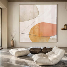 Load image into Gallery viewer, Earthy - Toned Abstract Layers Acrylic Art, Ideal for Bohemian - Style Living Room & Nature - Inspired Studio LargeART1059