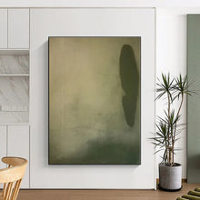 Load image into Gallery viewer, Subtle Green and Beige Abstract Acrylic Art - Perfect for Zen - inspired Yoga Studio & Calming Nursery LargeART0577