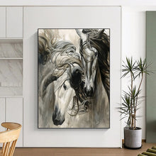 Load image into Gallery viewer, “Majestic Horses in Motion” - Impressionistic Equine Art on Canvas DKH1644