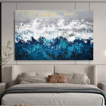 Load image into Gallery viewer, Abstract Sea Wave Painting for a Vibrant Dining Room Ambiance LargeART1601