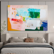 Load image into Gallery viewer, Colorful Mixed - Shape Abstract Painting for Eclectic Home Office & Art Gallery Pop - Up DKH054
