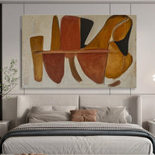 Load image into Gallery viewer, Earth - Toned Shapes Abstract Art for Mid - Century Modern Home & Artistic Café DKH094