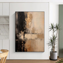 Load image into Gallery viewer, Oversized Hand - painted Earth - Toned Abstract Reflection Acrylic Art for Rustic - Inspired Living Spaces LargeART0252