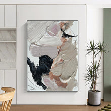 Load image into Gallery viewer, Oversized Neutral - Pink Abstract Art for Serene Bedroom & Chic Studio LargeART0512
