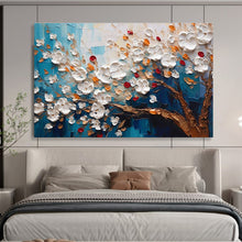 Load image into Gallery viewer, Textured Tree “Blossom Burst” Painting on Canvas, Dynamic Floral Art DKH888