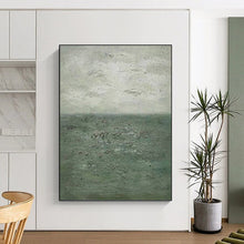 Load image into Gallery viewer, “Textured Grey Sea & Sky” - Atmospheric Coastal Art on Canvas DKH1504