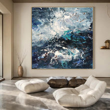 Load image into Gallery viewer, Turbulent Sea Abstract Painting, Perfect for Nautical - Themed Den & Bold Dining Room LargeART1351