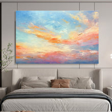 Load image into Gallery viewer, Soft Sunset Sky Abstract Painting for Minimalist Living Room & Serene Bedroom DKH116